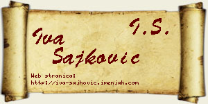 Iva Šajković vizit kartica